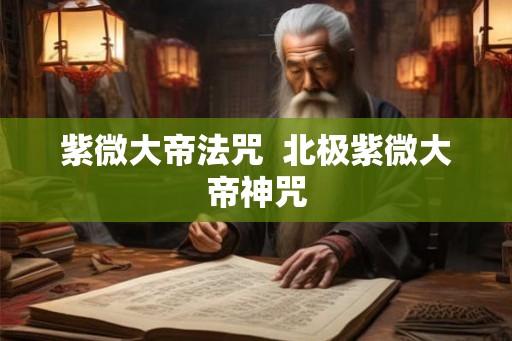 紫微大帝法咒  北极紫微大帝神咒