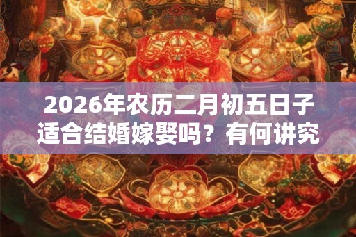 2026年农历二月初五日子适合结婚嫁娶吗？有何讲究？