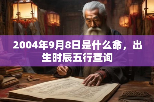 2004年9月8日是什么命，出生时辰五行查询