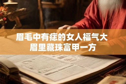 眉毛中有痣的女人福气大 眉里藏珠富甲一方 眉毛中有痣的女人福气大 眉里藏珠富甲一方