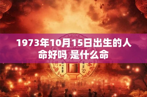1973年10月15日出生的人命好吗 是什么命