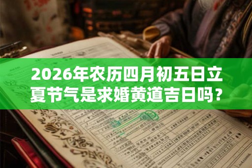 2026年农历四月初五日立夏节气是求婚黄道吉日吗？