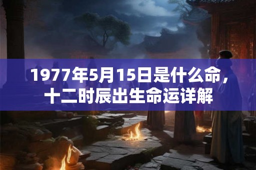 1977年5月15日是什么命，十二时辰出生命运详解