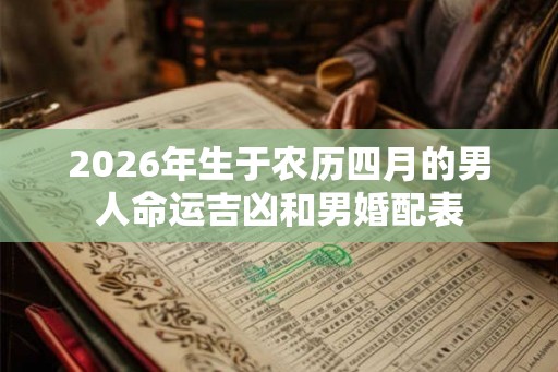 2026年生于农历四月的男人命运吉凶和男婚配表