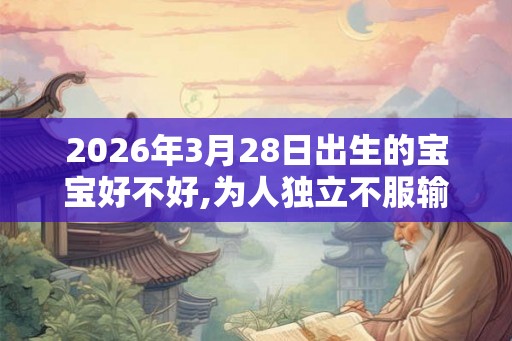 2026年3月28日出生的宝宝好不好,为人独立不服输