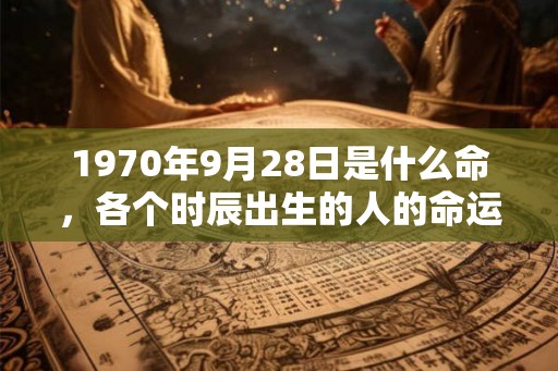 1970年9月28日是什么命，各个时辰出生的人的命运