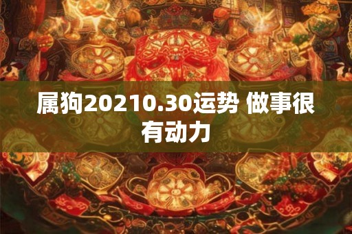 属狗20210.30运势 做事很有动力
