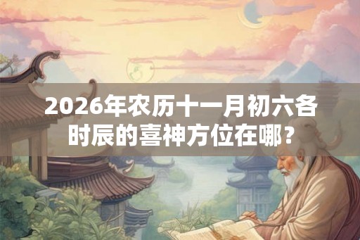 2026年农历十一月初六各时辰的喜神方位在哪? 2026年农历十一月初六各时辰的喜神方位在哪?