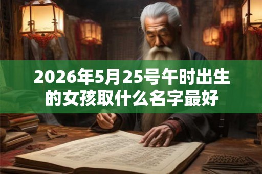2026年5月25号午时出生的女孩取什么名字最好