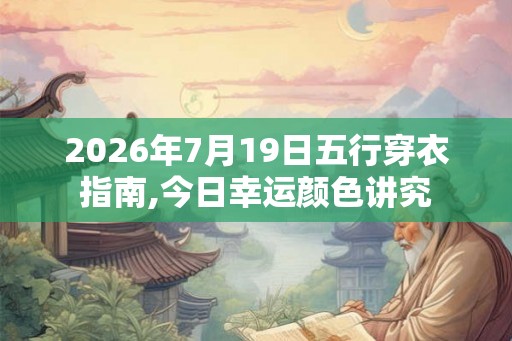 2026年7月19日五行穿衣指南,今日幸运颜色讲究