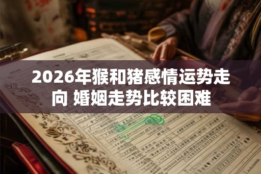2026年猴和猪感情运势走向 婚姻走势比较困难