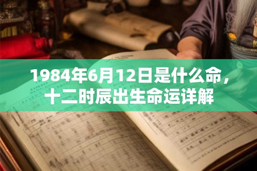 1984年6月12日是什么命，十二时辰出生命运详解