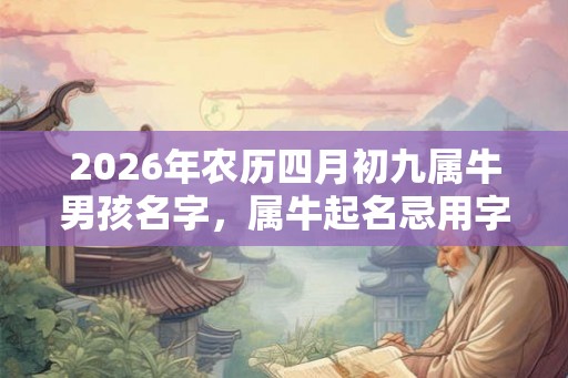 2026年农历四月初九属牛男孩名字，属牛起名忌用字一览！