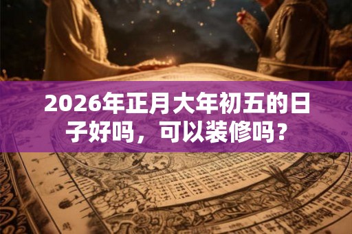 2026年正月大年初五的日子好吗，可以装修吗？