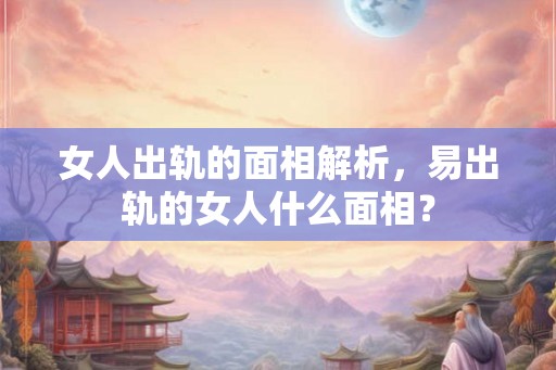 女人出轨的面相解析，易出轨的女人什么面相？
