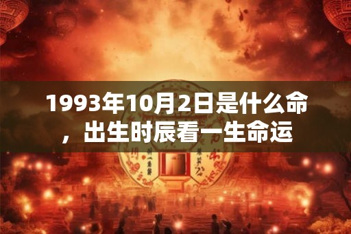 1993年10月2日是什么命,出生时辰看一生命运 1993年10月2日是什么命,出生时辰看一生命运