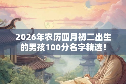 2026年农历四月初二出生的男孩100分名字精选！