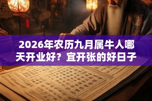2026年农历九月属牛人哪天开业好？宜开张的好日子