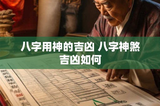 八字用神的吉凶 八字神煞吉凶如何 八字用神的吉凶 八字神煞吉凶如何