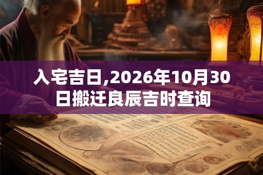 入宅吉日,2026年10月30日搬迁良辰吉时查询 入宅吉日,2026年10月30日搬迁良辰吉时查询