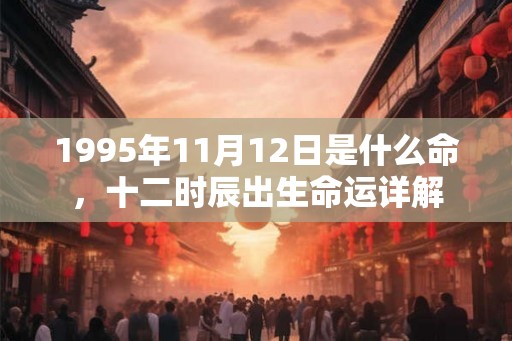 1995年11月12日是什么命，十二时辰出生命运详解