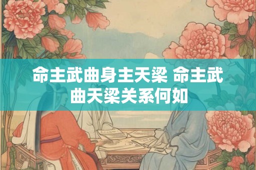 命主武曲身主天梁 命主武曲天梁关系何如