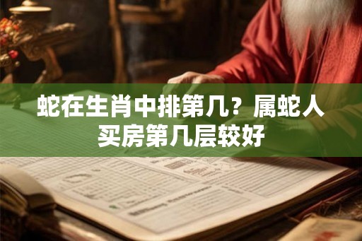 蛇在生肖中排第几？属蛇人买房第几层较好