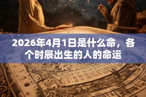 2026年4月1日是什么命，各个时辰出生的人的命运