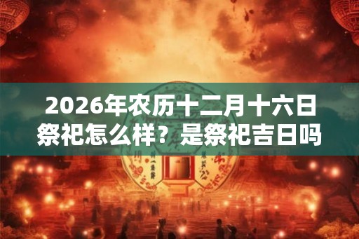 2026年农历十二月十六日祭祀怎么样?是祭祀吉日吗? 2026年农历十二月十六日祭祀怎么样?是祭祀吉日吗?
