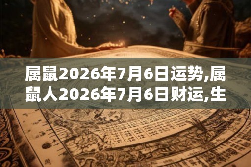 属鼠2026年7月6日运势,属鼠人2026年7月6日财运,生肖鼠2026年7月6日运势 属鼠2026年7月6日运势,属鼠人2026年7月6日财运,生肖鼠2026年7月6日运势