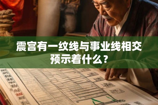 震宫有一纹线与事业线相交预示着什么？
