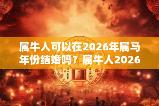 属牛人可以在2026年属马年份结婚吗？属牛人2026年桃花好吗？