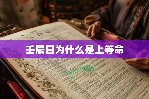 壬辰日为什么是上等命