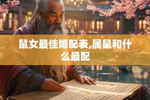 鼠女最佳婚配表,属鼠和什么最配