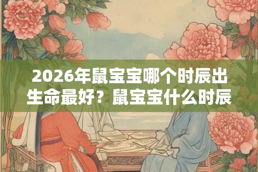 2026年鼠宝宝哪个时辰出生命最好？鼠宝宝什么时辰出生好