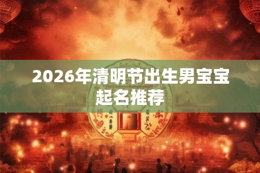 2026年清明节出生男宝宝起名推荐