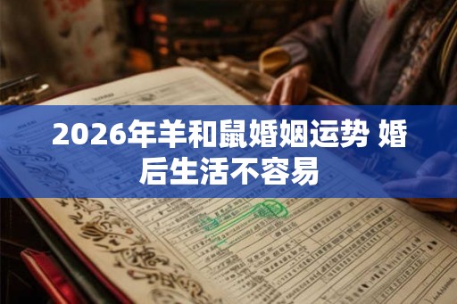 2026年羊和鼠婚姻运势 婚后生活不容易 2026年羊和鼠婚姻运势 婚后生活不容易