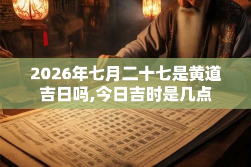 2026年七月二十七是黄道吉日吗,今日吉时是几点