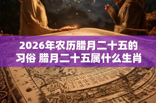 2026年农历腊月二十五的习俗 腊月二十五属什么生肖