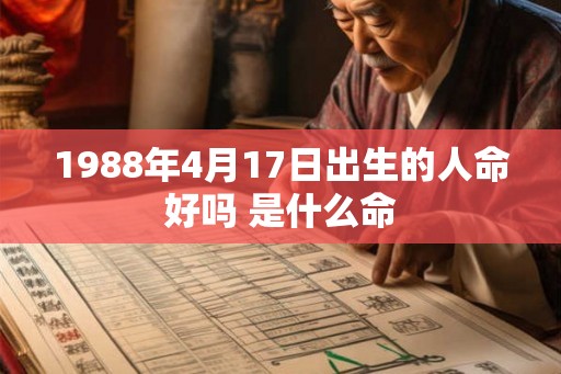 1988年4月17日出生的人命好吗 是什么命