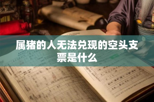 属猪的人无法兑现的空头支票是什么