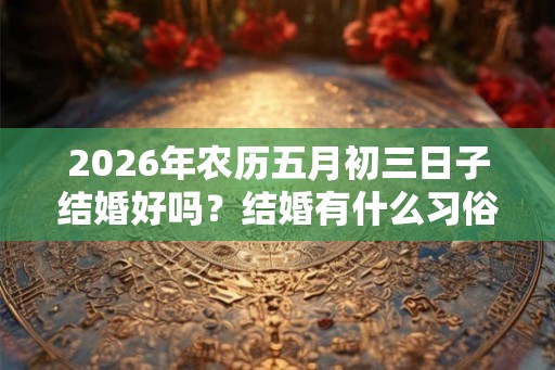 2026年农历五月初三日子结婚好吗?结婚有什么习俗? 2026年农历五月初三日子结婚好吗?结婚有什么习俗?