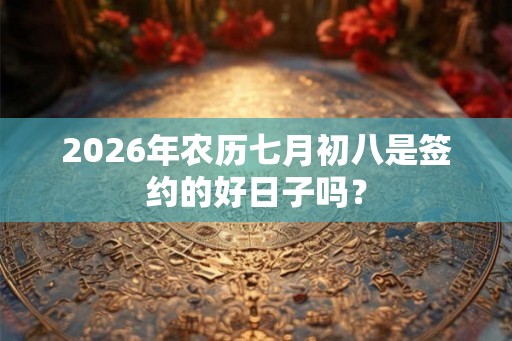 2026年农历七月初八是签约的好日子吗？
