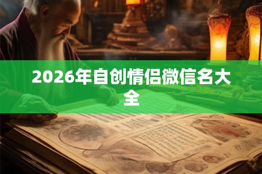 2026年自创情侣微信名大全