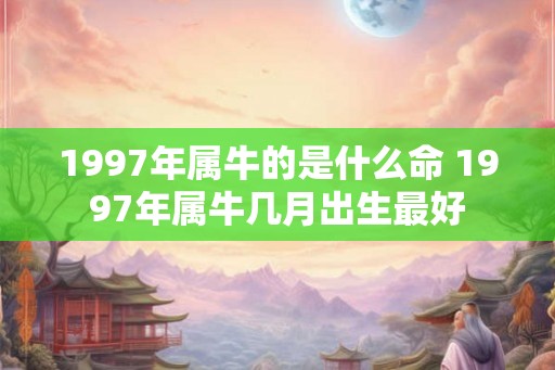 1997年属牛的是什么命 1997年属牛几月出生最好