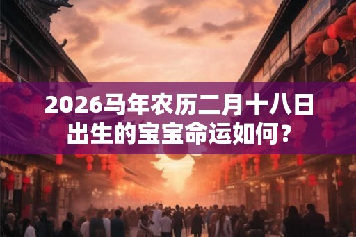 2026马年农历二月十八日出生的宝宝命运如何？