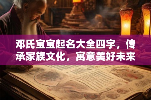 邓氏宝宝起名大全四字，传承家族文化，寓意美好未来