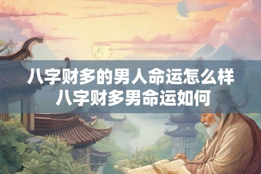 八字财多的男人命运怎么样 八字财多男命运如何 八字财多的男人命运怎么样 八字财多男命运如何