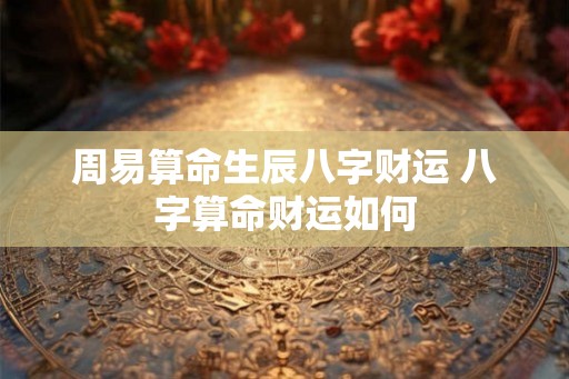 周易算命生辰八字财运 八字算命财运如何