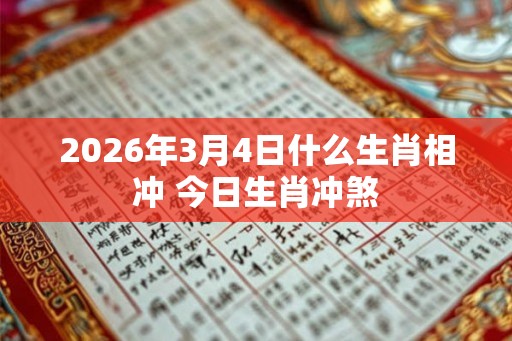2026年3月4日什么生肖相冲 今日生肖冲煞